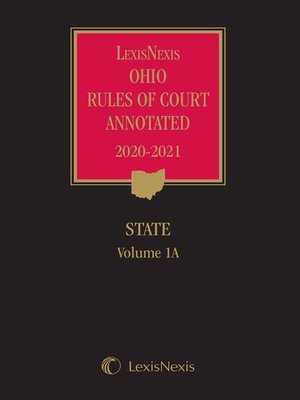 cover image of LexisNexis Ohio Rules of Court Annotated